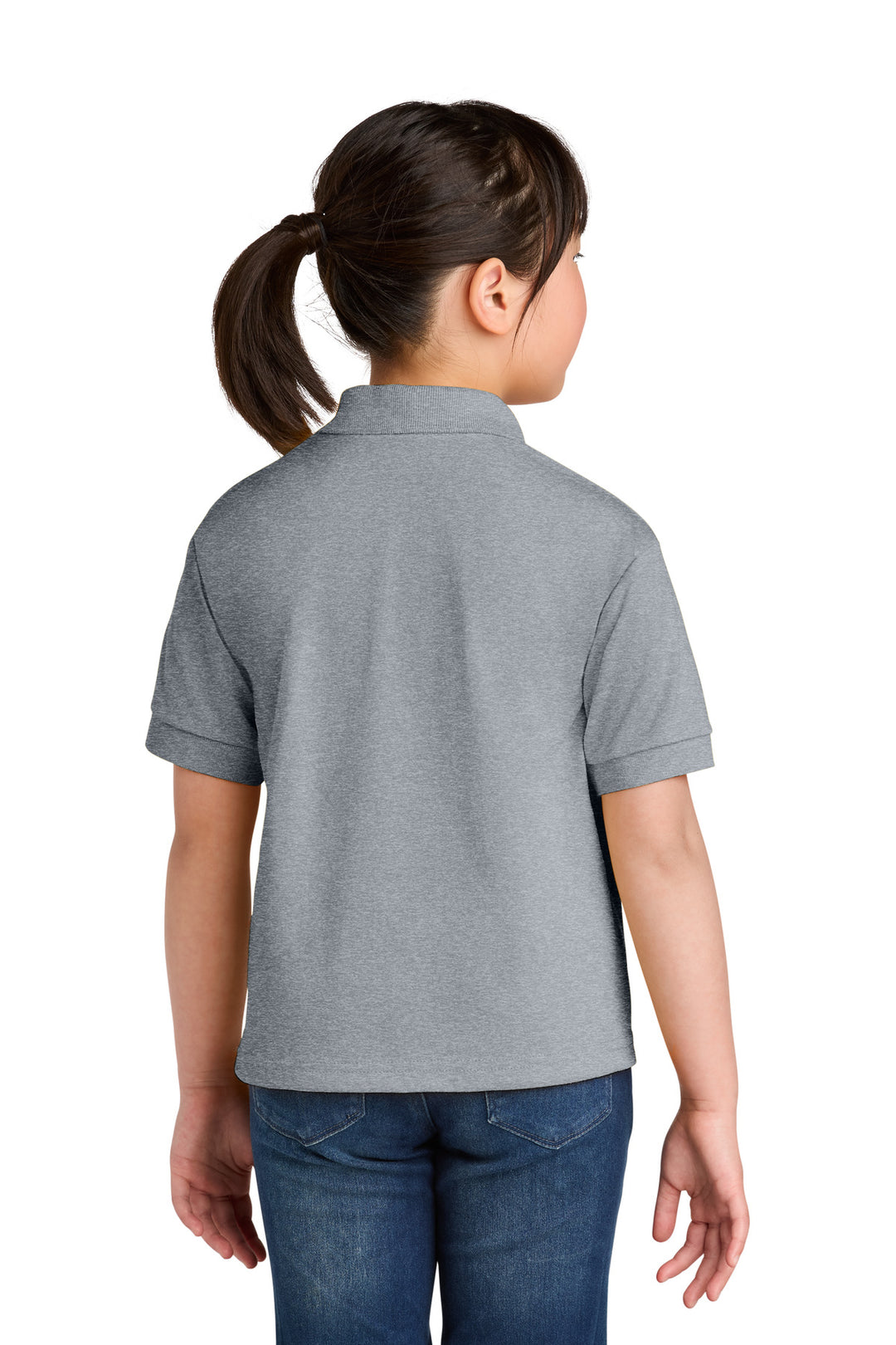 Sport Grey Gildan Youth DryBlend 6-Ounce Jersey Knit Sport Shirt. 8800B