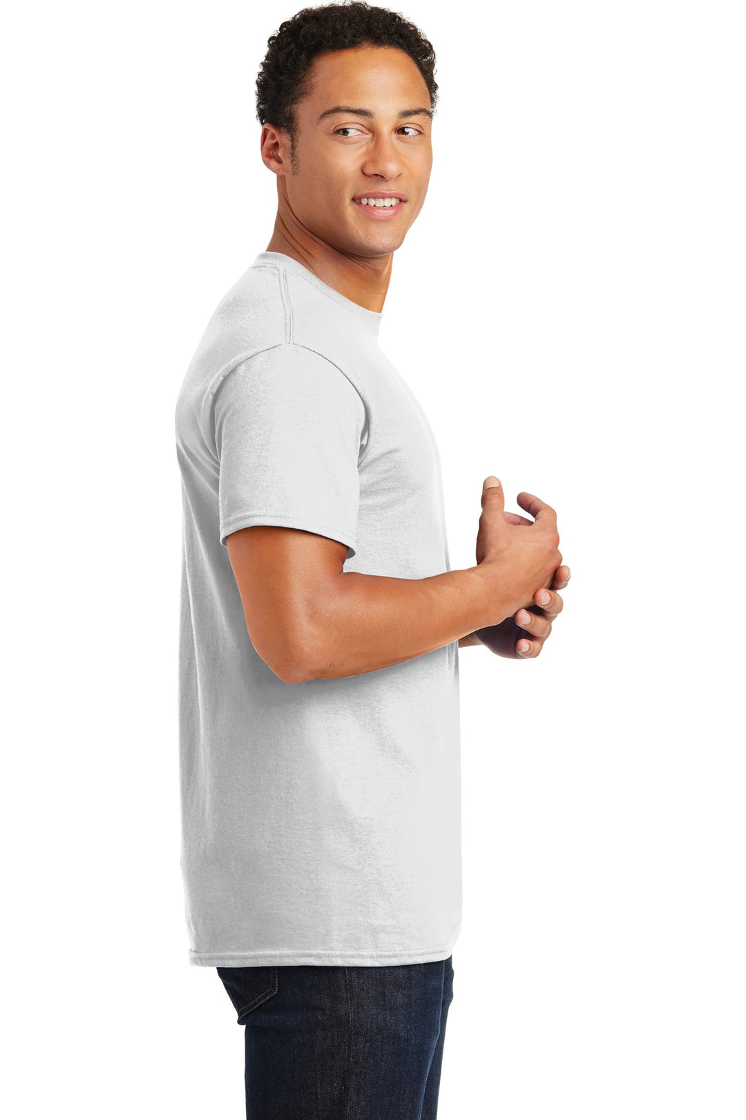 White Gildan - Ultra Cotton 100% US Cotton T-Shirt. 2000