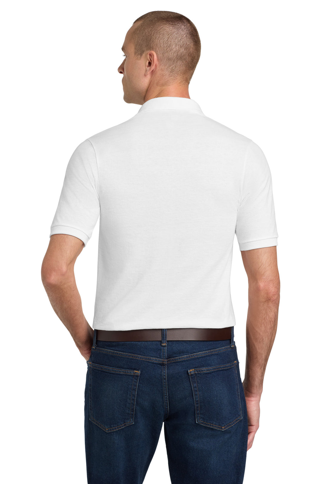 White Jerzees Dri-Power Sport Shirt. 437M